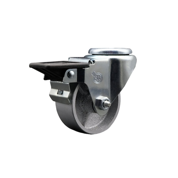 3'' Semi Steel Wheel Swivel Bolt Hole Caster with Posi Lock Brake